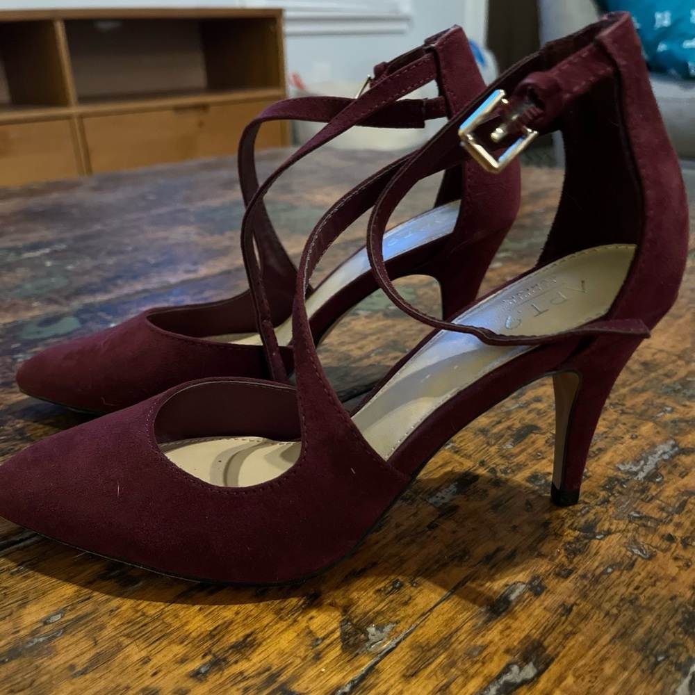 Wine colored heels